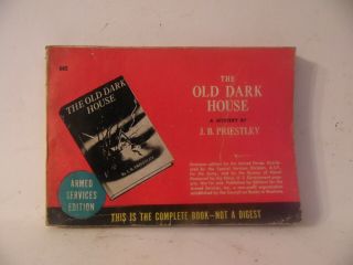 Vintage Armed Services Edition Book The Old Dark House J.  B Priestly