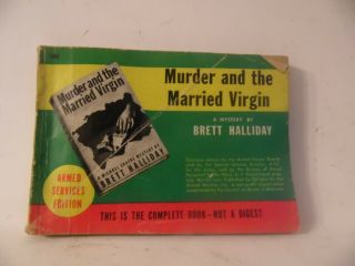 Vintage Armed Services Edition Book Murder And The Married Virgin Brett Halliday