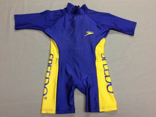 Vintage 80s 90s Speedo Wetsuit Surfing Swimming One Piece Youth Kids Large 14