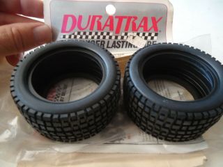 Vintage Duratrax 1.  9” Rear Street Paws Tires Rc Buggy Car Rc10 Kyosho Tamiya