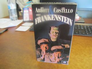 Vintage Classic Abbott & Costello Meet Frankenstein Vhs Tape Horror Comedy