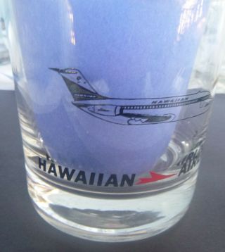 Vintage Hawaiian Airlines Bar Glass Highball 3 1/4 " X 3 "