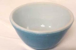 Vintage Pyrex Ovenware 1 Quart Blue White Milk Glass Mixing Bowl