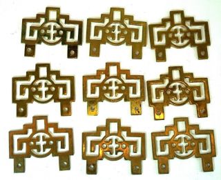 9 Solid Brass Cabinet Decorative Fitting Draw Door Asian Vintage Oriental