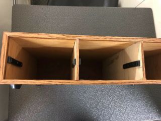 Vintage Wooden 3 Drawer 42 Cassette Tape Storage Case Box Holder 5
