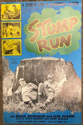 Vintage 1959 Stump Run With Slim Pickens,  Movie Promo,  Press Kit
