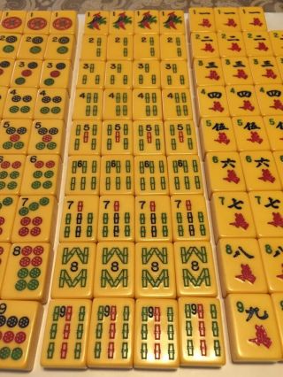 Vintage Royal Depth Control Mah Jong Replacement Tiles Butterscotch Catalin 3