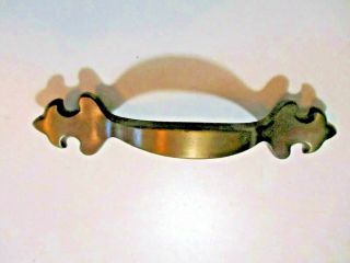 1 Vintage Amerock Japanned Brass 157 Pull Handle French Lily: Drawer Holes=3 "