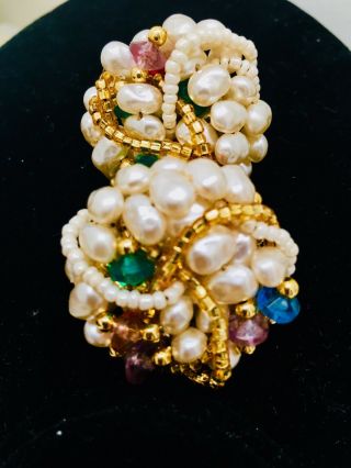 Vintage Baroque Pearls Big Dramatic Stacked 1950’s