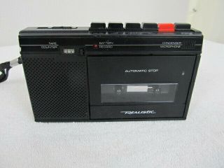 Vintage Realistic Ctr - 58 Portable Compact Cassette Recorder Player Model 14 - 1008