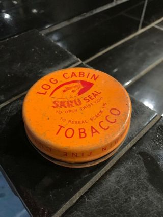 LOG CABIN Flake Tobacco Vintage Tin 3