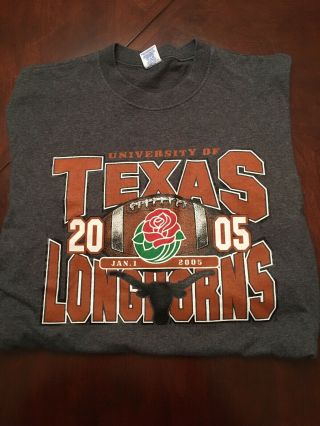 Vintage Texas Longhorns 2005 National Champions Rose Bowl Medium Shirt