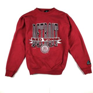Vintage 1992 Detroit Red Wings Crewneck Sweatshirt Logo Athletic Made In Usa M