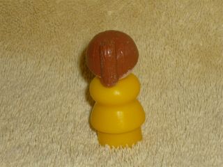 Fisher Price Little People Vintage Brown Hair Mom Girl in Yellow 2