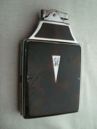 Ronson U.  S.  A.  Vintage Cigarette Case And Petrol Lighter 2 - In - 1