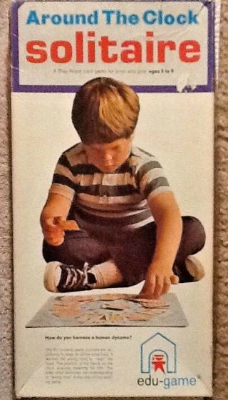 Vtg 1970 Around The Clock Solitaire Board Game Euc Edu - Game Complete