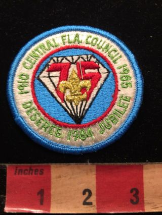 Vtg 1985 Diamond Jubilee Central Florida Council - Deseree Boy Scouts Patch 86n6