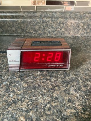 Vintage Alarm Clock Digital Spartus 1980 