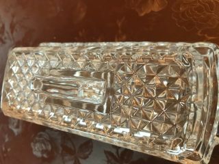 Vintage Crystal/ Cut Glass Butter Dish With Lid Clear 4
