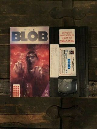 The Blob [vhs,  1988] Horror Rare Oop Htf Cult Slasher Gore Vintage