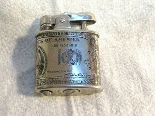 Vintage Romeo U.  S.  100 Dollar Metal Cigarette Lighter