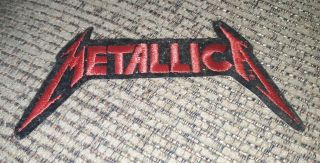 Metallica - Red Die Cut Logo - Iron Or Sew On Patch - True Vintage