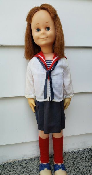 1962 Vintage Mattel Charmin Chatty Cathy Doll 25 " Tall With 4 Records