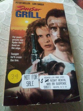 Sunset Grill (1992) Suspense Vintage Vhs Peter Weller Lori Singer