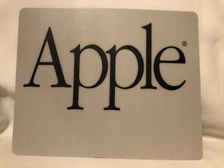 Vintage Apple Mouse Pad Text Logo Grey/black 9”x7”