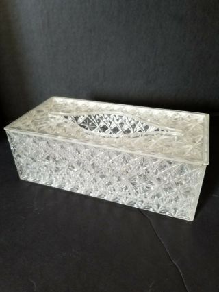 Vintage Clear Acrylic Lucite Plastic Kleenex Tissue Box Holder