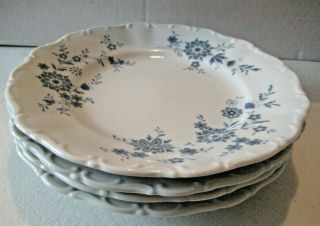 Vintage Seltman Weiden China - W.  Germany - Christina Bavarian Blue - 4 Salad Plates