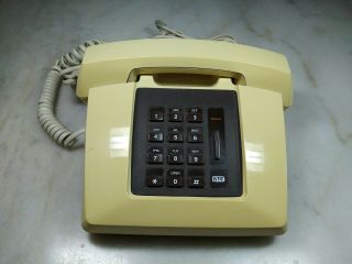 Vintage Gte Telephone 28824 Push Button Beige 1985 Fully Functional