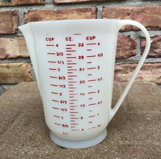 Vintage Eagle Usa 4 - Cup Plastic Measuring Cup W/red Paint