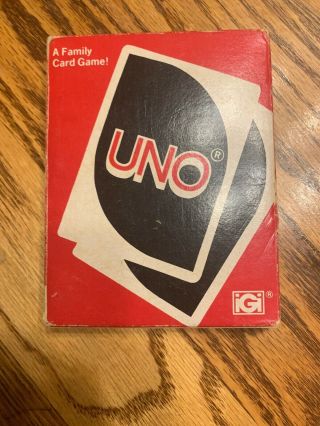 Vintage 1978 Uno Family Card Game Fun Party Game International Games Inc