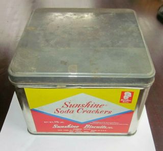 Vintage Sunshine Soda Crackers Tin 8 
