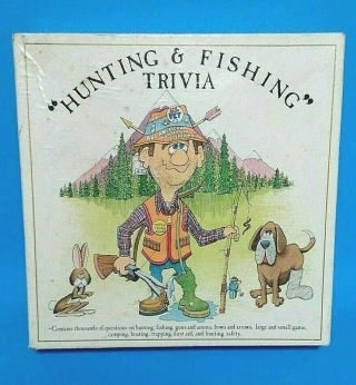 Vintage Hunting And Fishing Trivia Board Game 1985 Mountain Man Enterprises