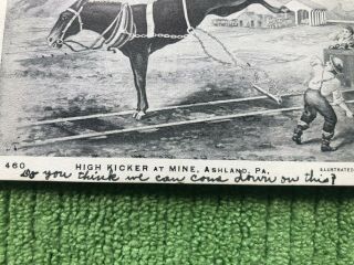 Antique - Vintage - Postcard - High Kicker - Ashland,  Pa.  Mine - Circa 1908 - (Coal Mining) 2