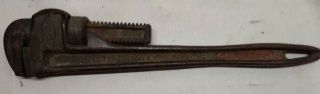 Roxco Tools 18 " Pipe Wrench - Made In Usa Trimont Mfg Vintage