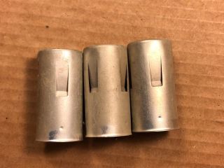 3 Vintage Vacuum Tube Shield Covers Push - On For 9 - Pin 1960s For Guitar Amplifier