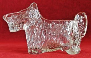 Vintage Smith Glass Scottie Dog Creamer Clear Glass