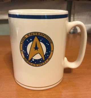 Vintage Star Trek Uss Enterprise Ncc - 1701 - A Mug Cup Pfaltzgraff 1993 Ceramic