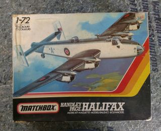 Vintage 1/72 Matchbox Handley Page Halifax Model Kit Pk - 604 ©1983