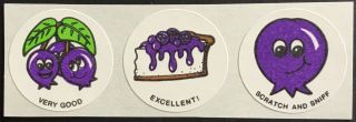 Vintage Ctp Matte Scratch & Sniff Stickers - Blueberry -