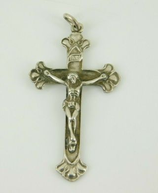 Vintage Sterling Silver Crucifix Cross Pendant