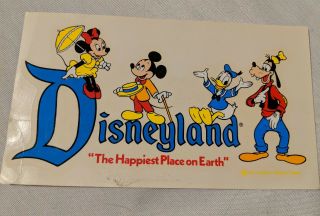 Disneyland Mickey Donald Vintage Style Travel Decal Vinyl Luggage Sticker