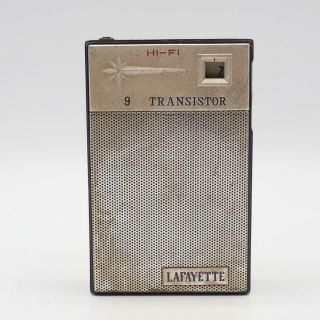 Vintage Lafayette Am 9 Transistor Radio Made In Japan