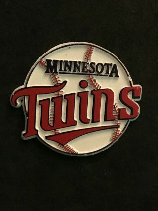 Mlb Vintage Minnesota Twins Standing Board Baseball Rubber Fridge Magnet