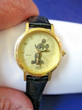 Vintage Mickey Mouse Wrist Watch By Lorus - Battery Operated - Well