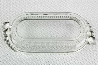 Vintage Duncan & Miller TEARDROP Clear Glass Oval Butter/Pickle Dish 1936 - 1955 5