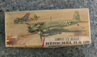Vintage Airfix 1/72 Henschel Hs129 262 Red Stripe Kit (75)